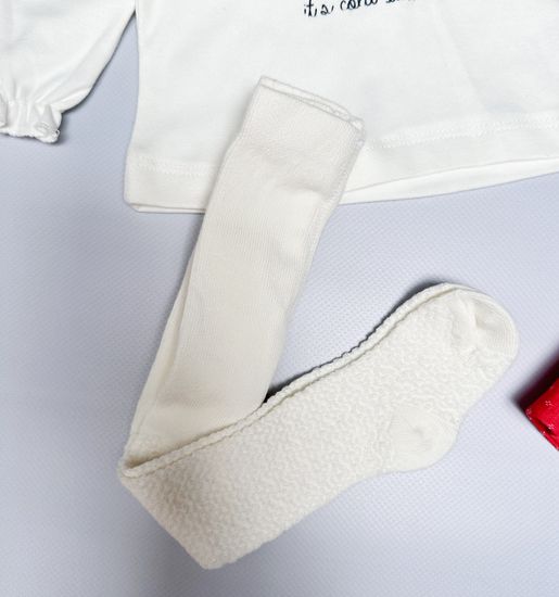 Комплект для девочки, Молочный/красный