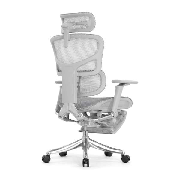 Кресло EXPERT PRO 2 RSA2M01-G(NEW) Подножк(подлок 6D(360), подголовн 4D,сетка бел./каркас сер.)