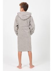 Халат подростковый с капюшоном NYC бежевый NUSA Турция