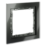 Рамка стеклянная VOLTUM S70 на 1 пост, (титан, стекло)