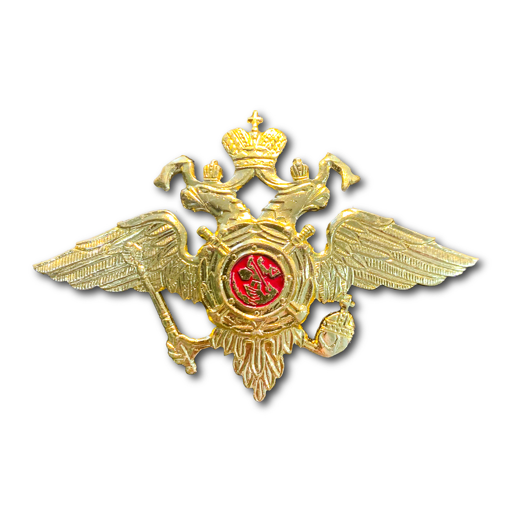 Эмблема На Тулью Фуражки МВД России Золотистая | ATRIBUTICASTORE.RU