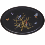 Блюдо керамическое «Райский сад» 29*19см, черное