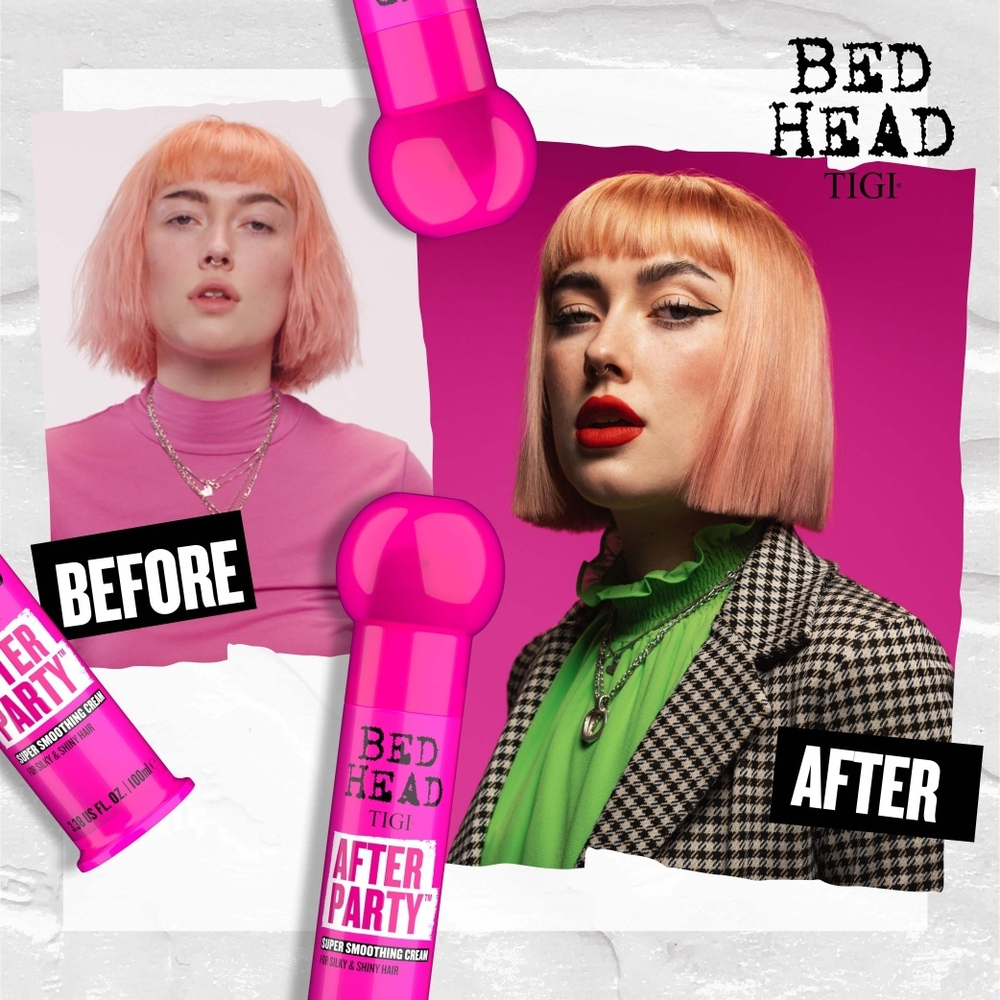Разглаживающий крем для придания блеска волосам TIGI Bed Head After Party 100мл