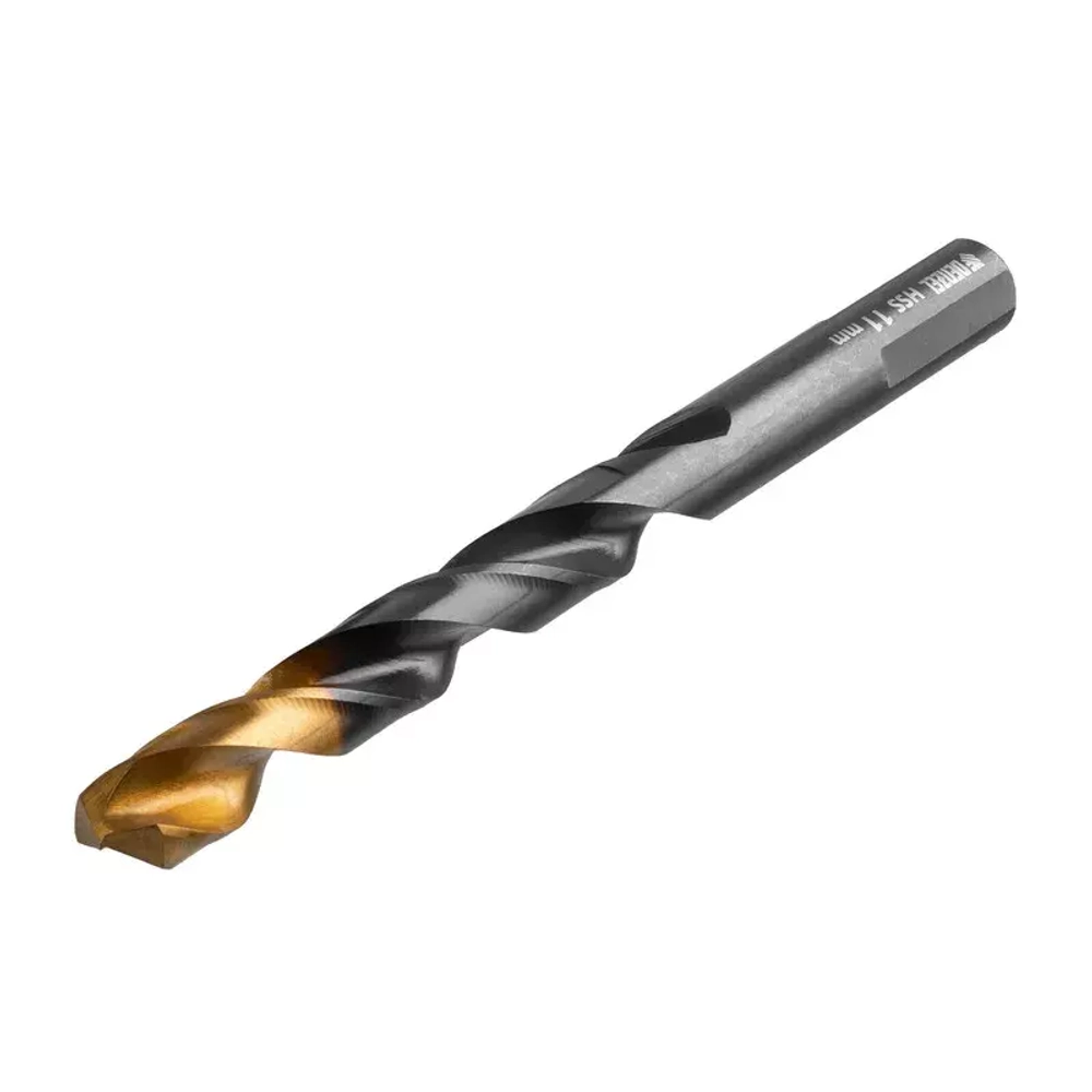 Сверло по металлу, 11 мм, HSS-Tin, Golden Tip, 6 шт.// Denzel