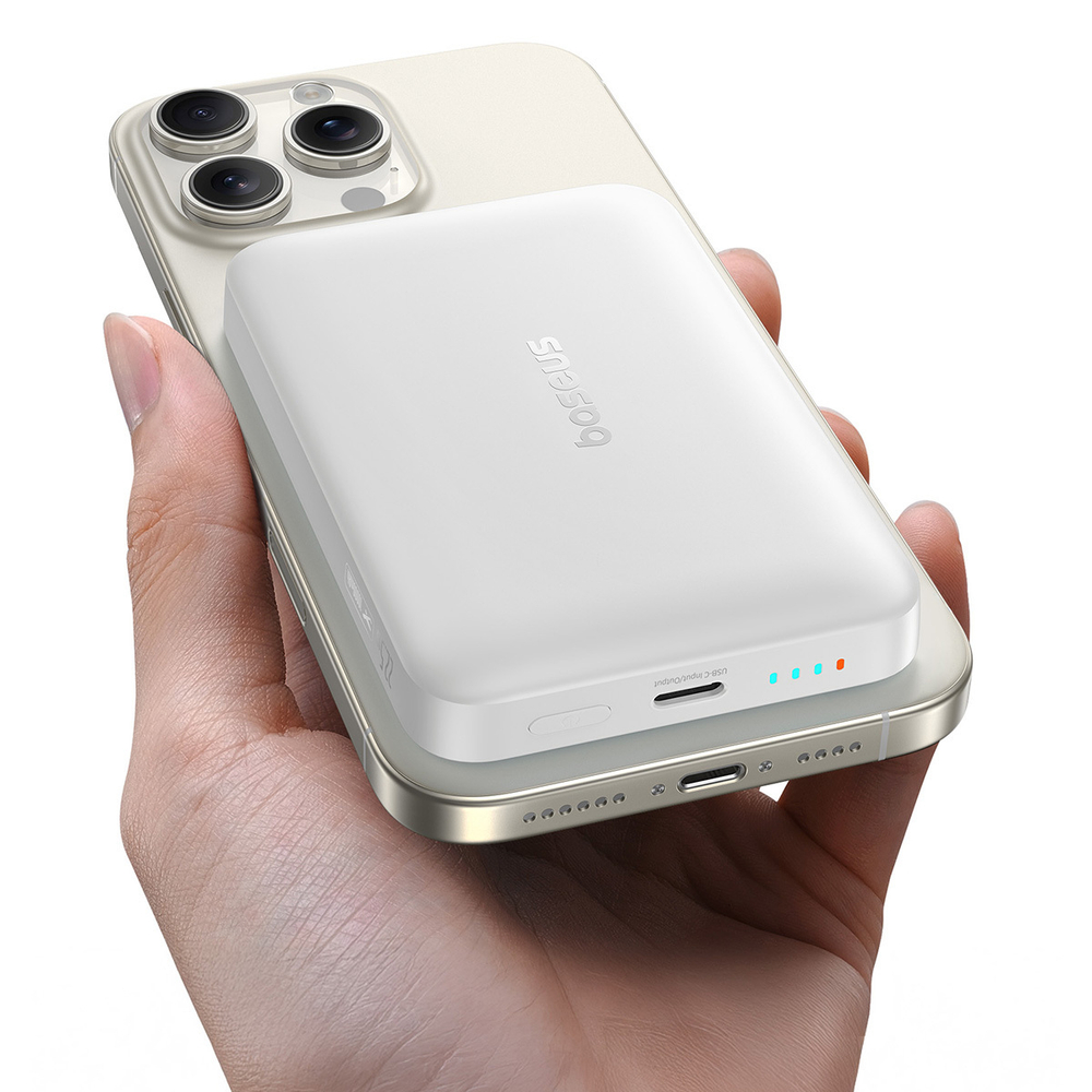 Внешний аккумулятор + Беспроводная зарядка Baseus EnerFill FM11 Ultra-Mini Magnetic C+Qi 10000mAh 22.5W (MagSafe)