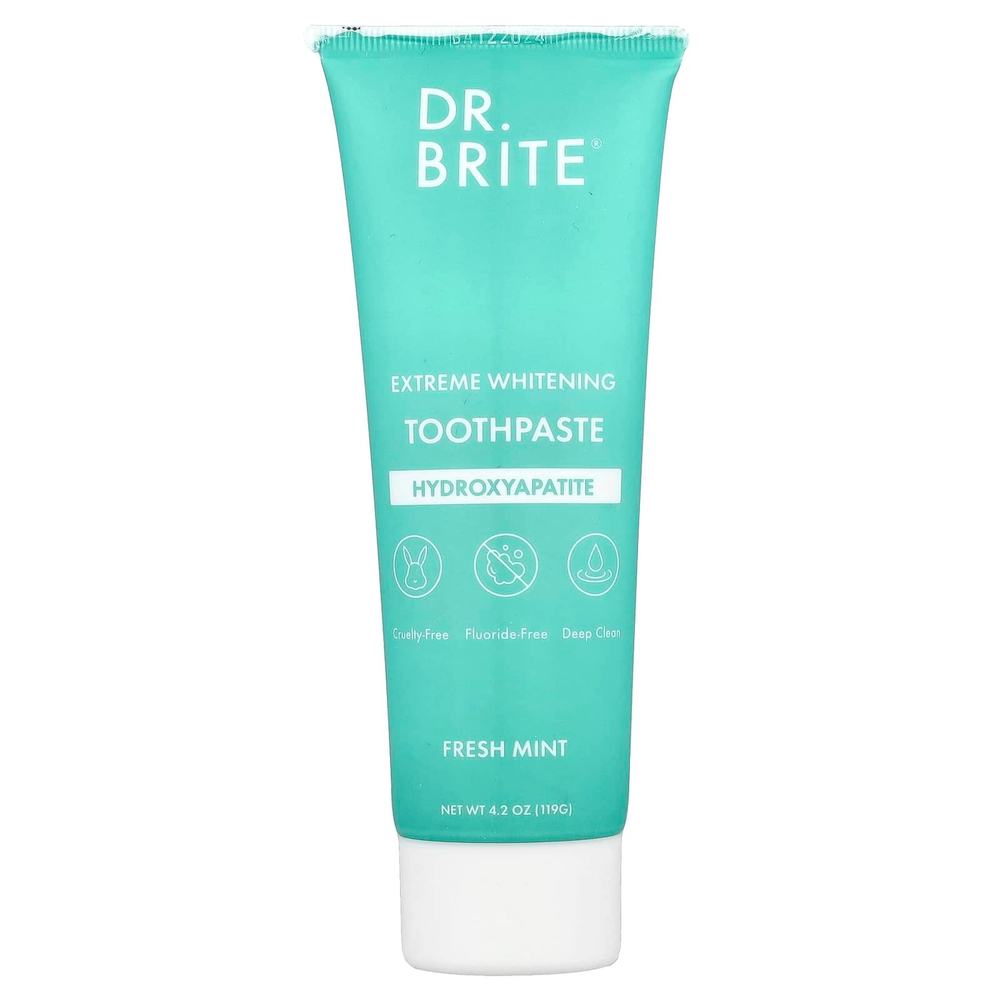 Dr. Brite, Отбеливающая зубная паста со свежей мятой, 119 г (4,2 унции)