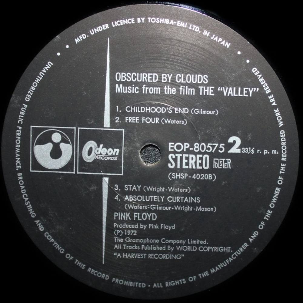 Pink Floyd / Obscured By Clouds (LP)