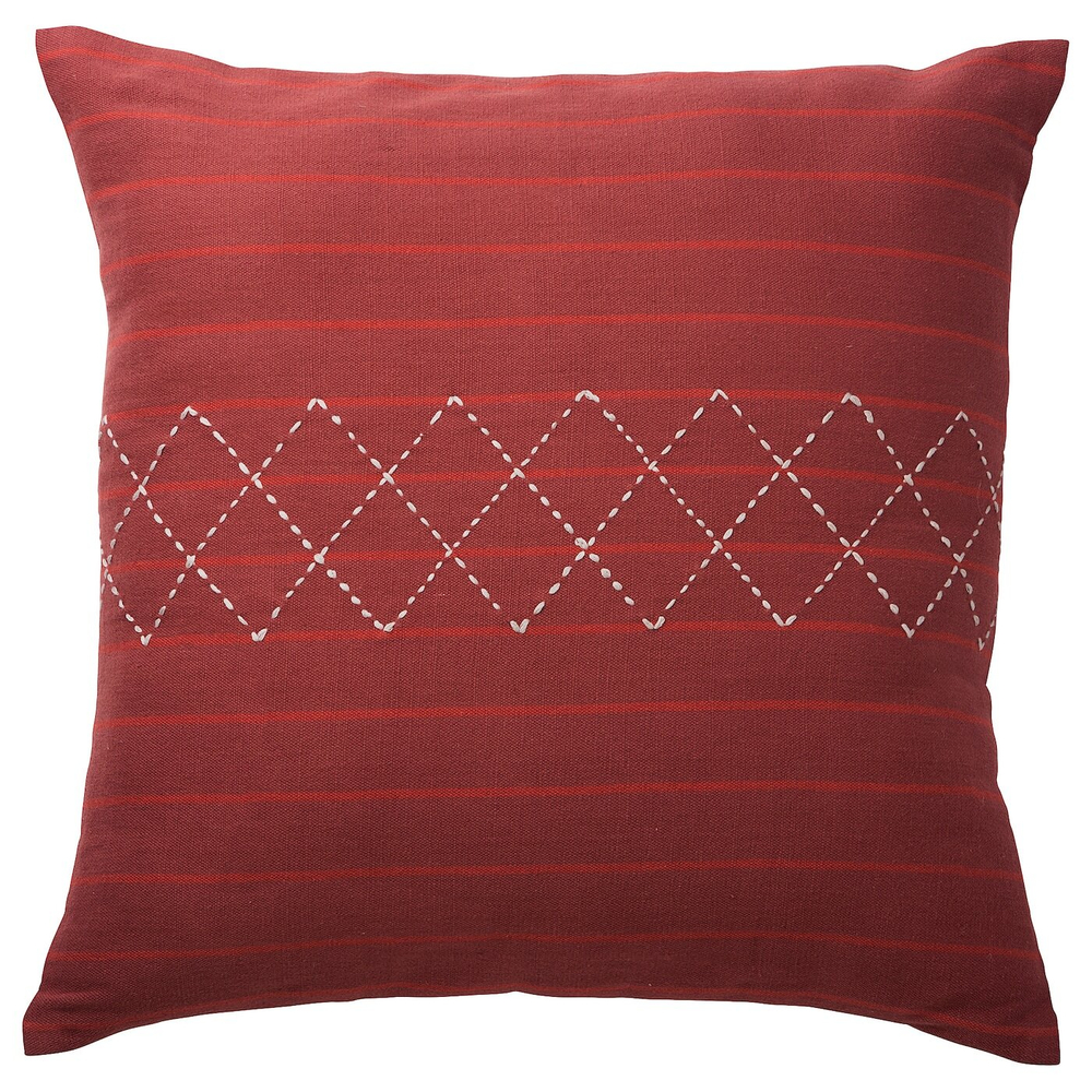 IKEA MÄVINN  (ИКЕА МÄВИНН)  -  Наволочка, красный/белый/хафт, 50x50 см