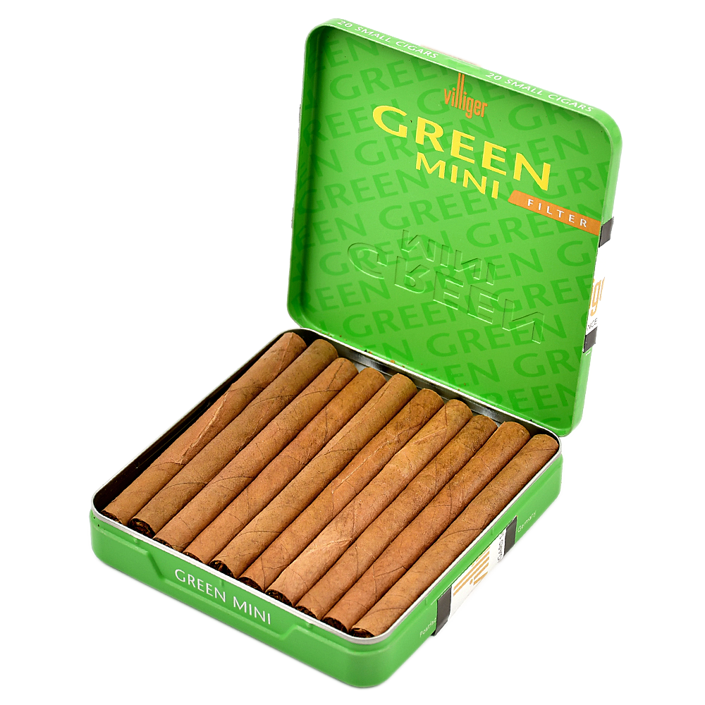 Villiger Green Mini Filter 20 Cigarillos Lemon Aroma