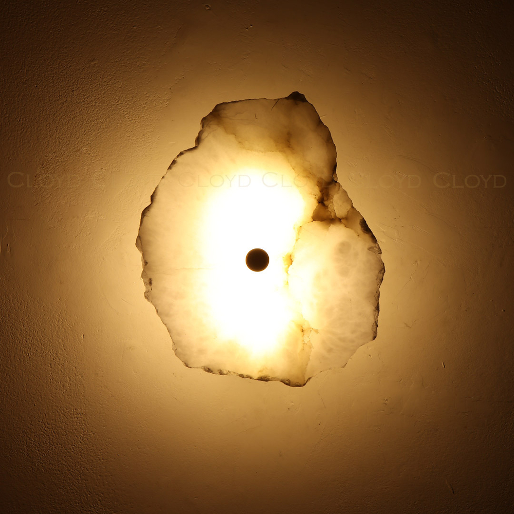 Бра Cloyd KNOSS-A W1 / Ø15 см - алебастр - латунь (арт.20268)