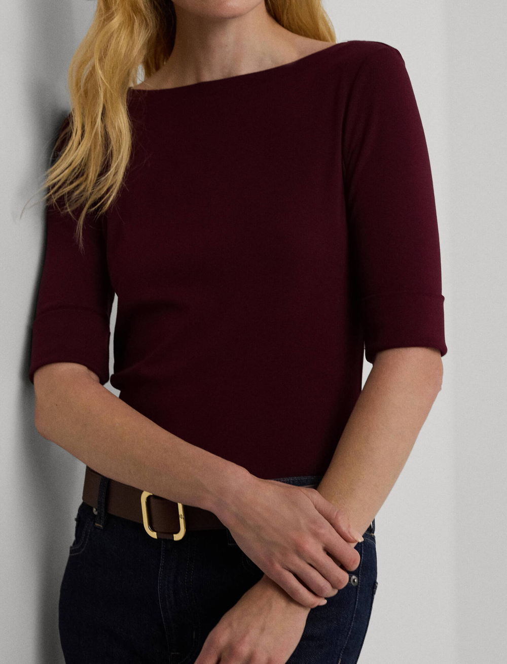 Блузка LAUREN RALPH LAUREN - бордовый(200654963)