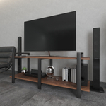 Тумба под телевизор напольная в стиле лофт из массива сосны и стали 150–200 см • Доставка по Москве, СПб и городам России