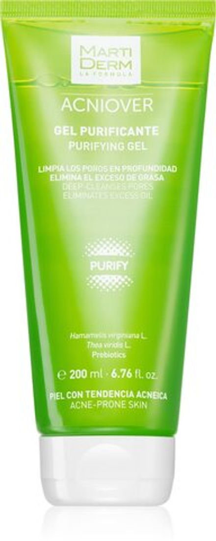 MartiDerm Acniover - очищающий гель против прыщей /   200  ml  / GTIN 8437000435709