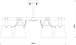 Люстра на штанге Arte Lamp A7032PL-6BK