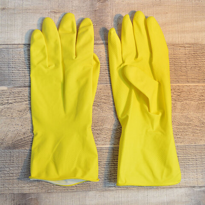 Перчатки латексные с хлопковым напылением р.XL Люкс Household Gloves