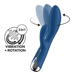 Вибратор кролик Satisfyer Spinning Rabbit 1, голубой