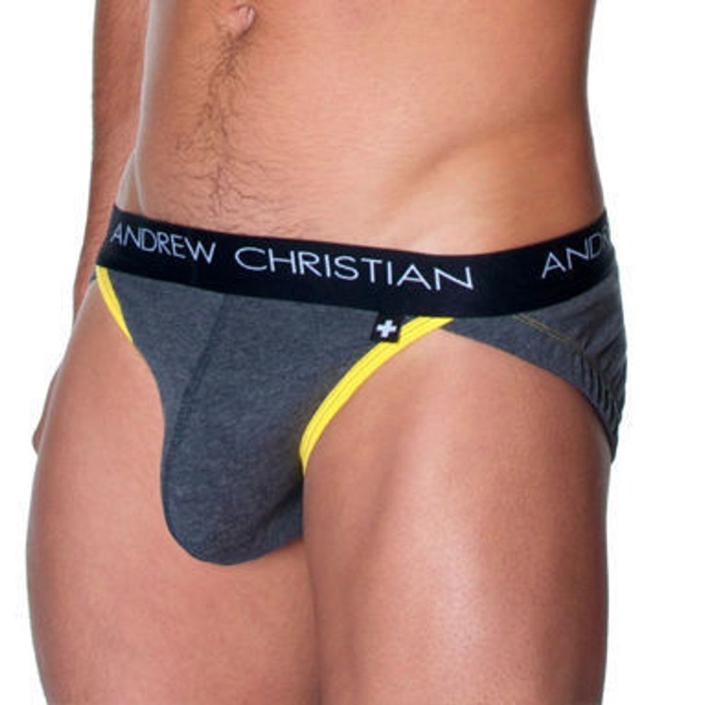 Мужские трусы брифы Andrew Christian Flashlift Brief Pro Charcoal  AC42