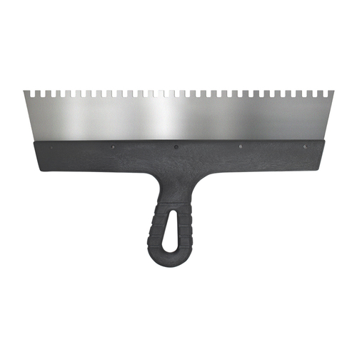 Шпатель 350мм, зуб 6мм, фасадный, нержавеющий, БИБЕР 35232 ---