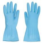 Перчатки нитриловые многоразовые, ГИПОАЛЕРГЕННЫЕ LAIMA ПРОЧНЫЕ, хлопчатобумажное напыление, размер М (средний), 604998