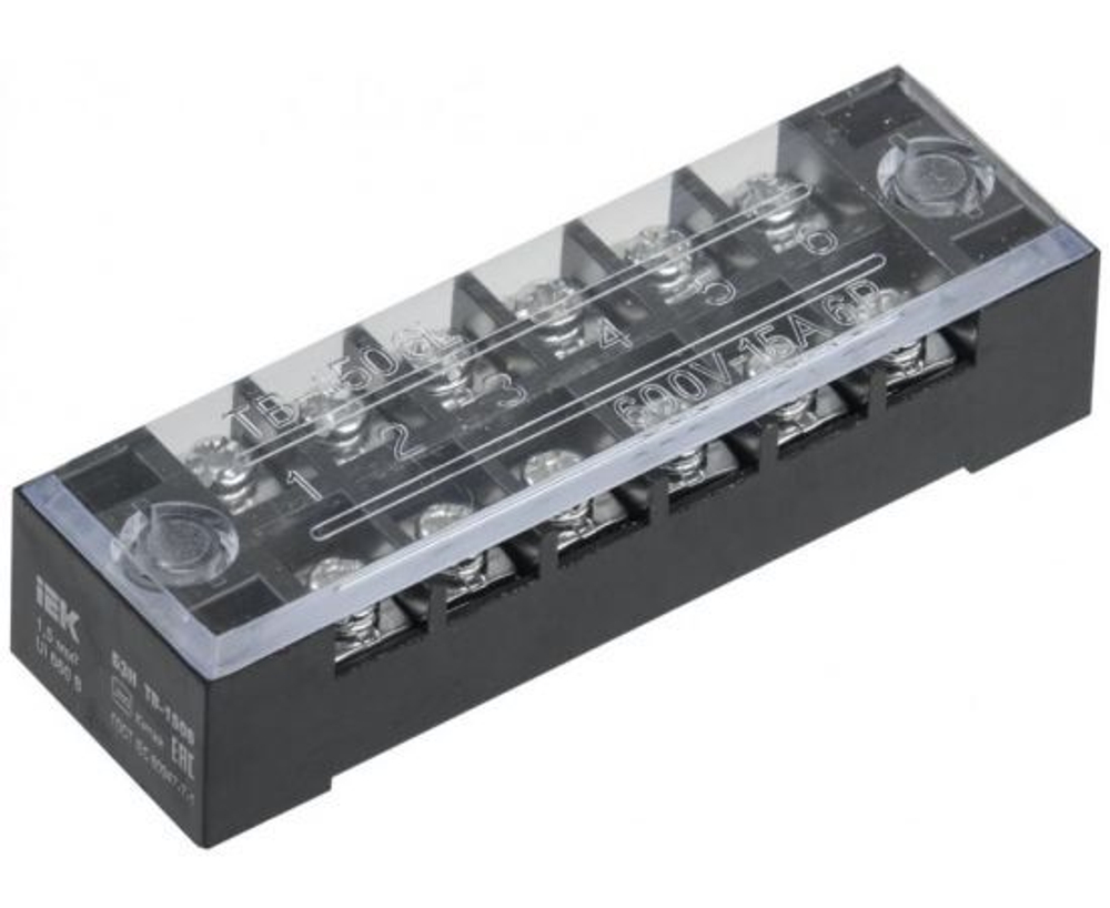 Блок зажимов БЗН ТВ-1506 1,5 мм2 15A 6 пар IEK - 6 шт