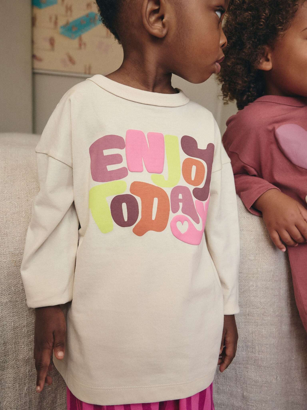 Пижама для девочки Next B87-019, 3 шт., Розовый, Молочный