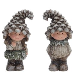 GAEM Фигурка декоративная "Мальчик/ Девочка", L6 W5,5 H14 см, 2в.