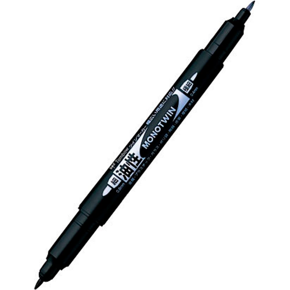 Маркер перманентный Tombow MonoTwin Extra-Fine E (черный)