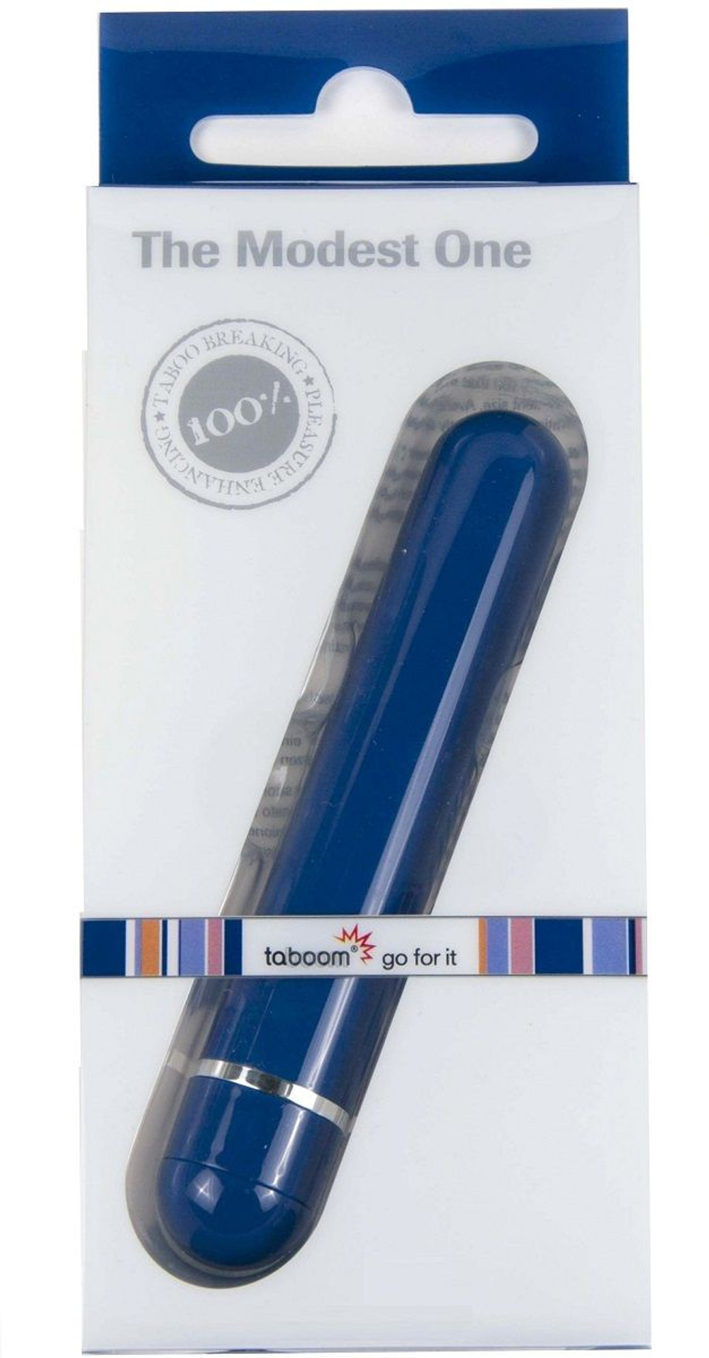 Синий вибратор The Modest One - 14,5 см. (Цвет: синий)