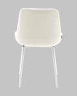 Стул Флекс N светло-бежевый белые ножки