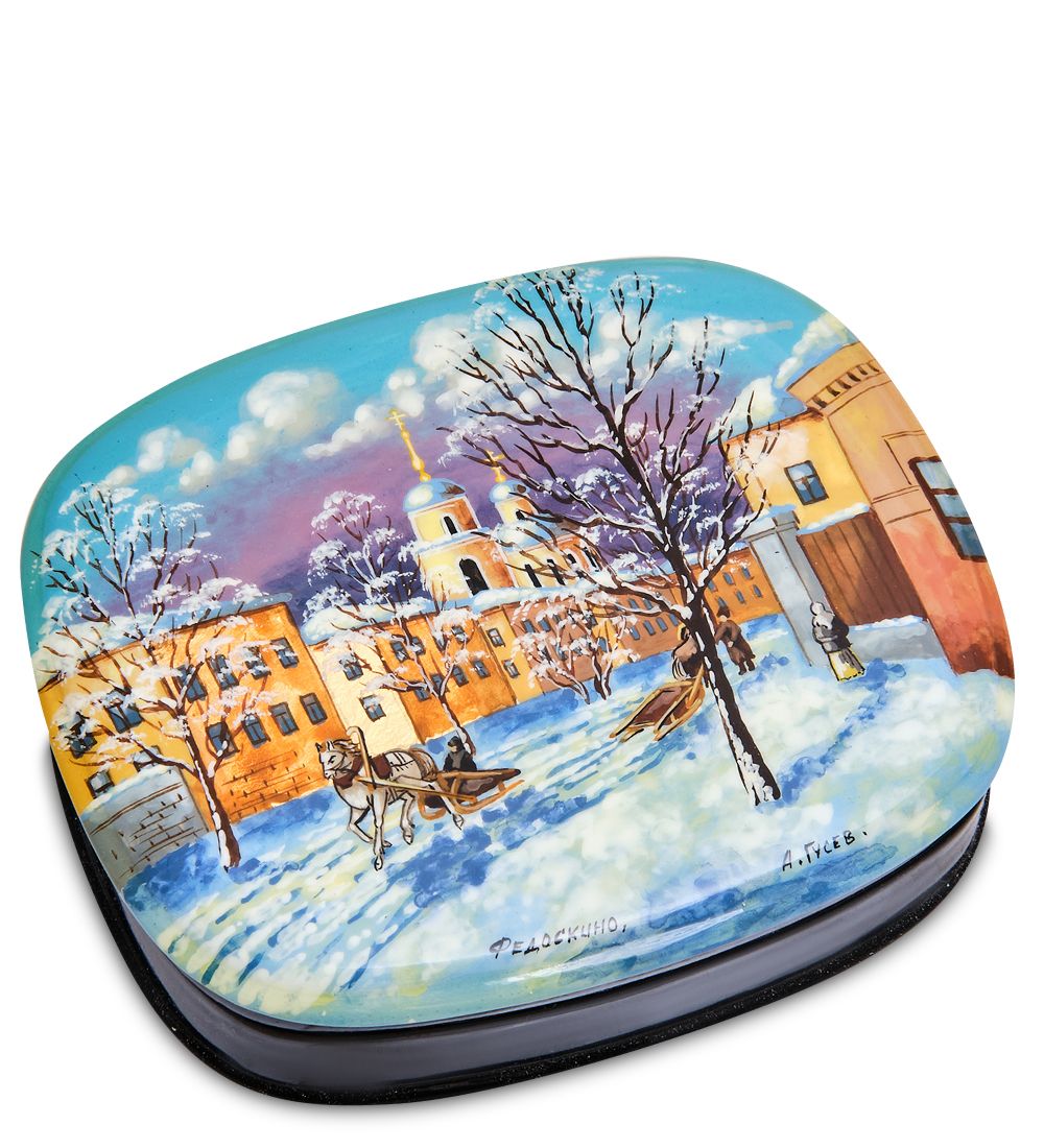 Народные промыслы ШК-80/ 4-A Шкатулка «Старая Москва зимой»