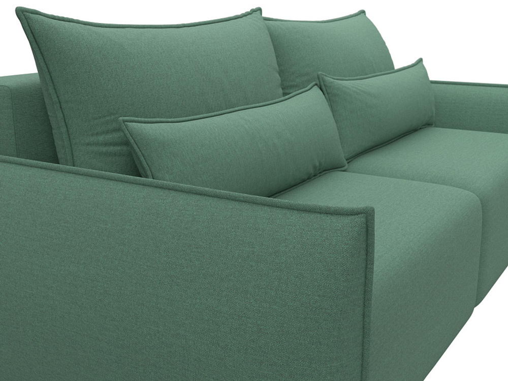 Диван прямой Лига-051 НПБ РОГОЖКА Амур 11 зеленый