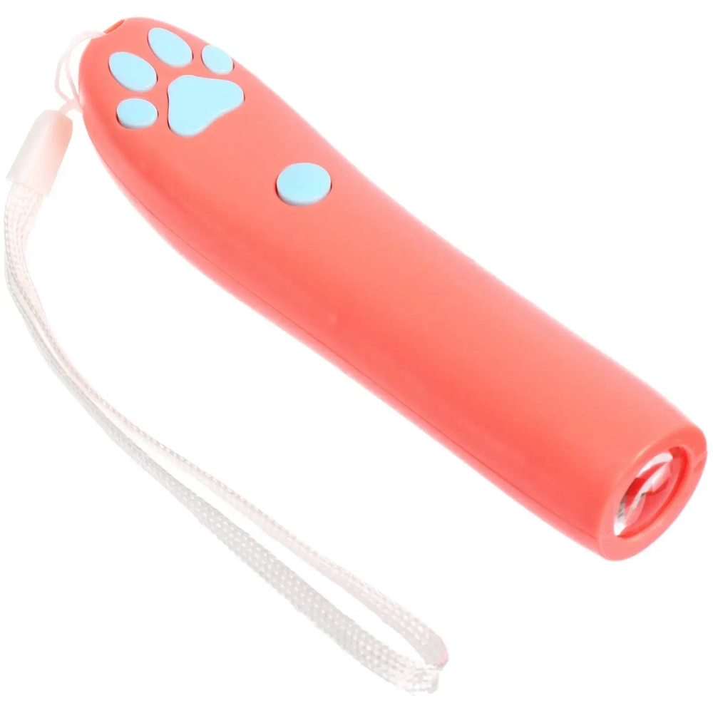 Лазерная указка для кошек «Лапка - Царапка», цвет кораловый,1 режим, 16,2*2,6см (работает от 3 батареек AG13)