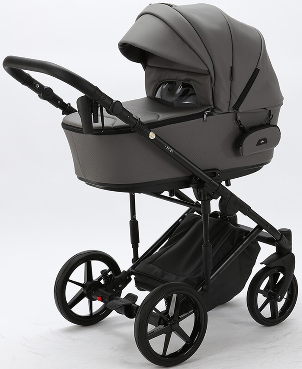Детская коляска Adamex Zico Deluxe 2 в 1 Z-SA04 СВ.СЕР.ПЕРЛ КОЖА