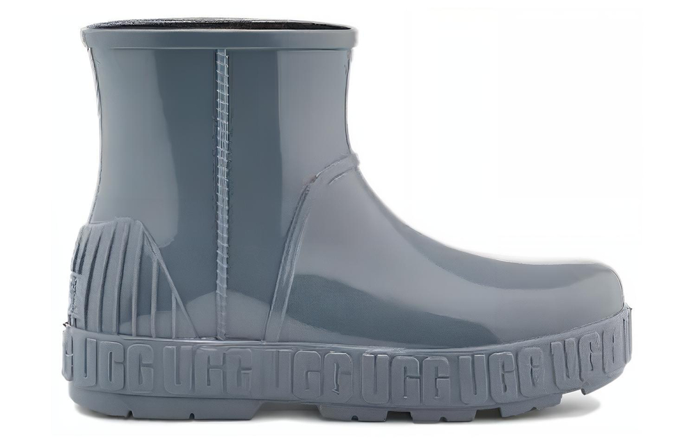 UGG PVC Waterproof And Slip Resistant Rain Boots Women"s Gray Blue