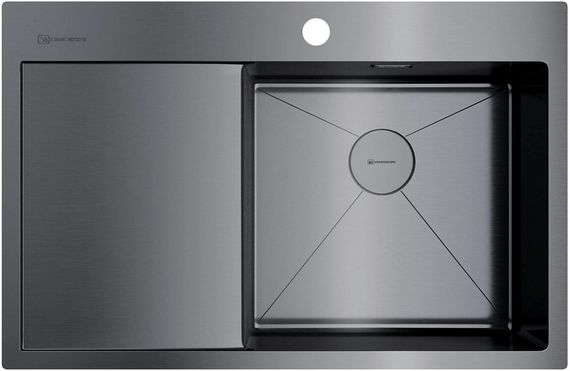 Мойка Akisame 78-GM-R нерж.сталь/вороненая сталь(арт.4973100)