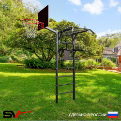 Уличная шведская стенка Sv Sport У442К (Турник-Рукоход/Брусья/Щит баскет)