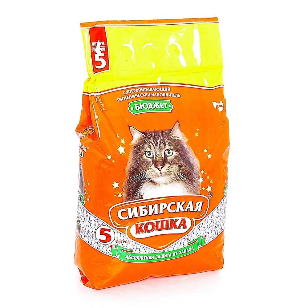 Сибирская кошка Бюджет - наполнитель минеральный (впитывающий)