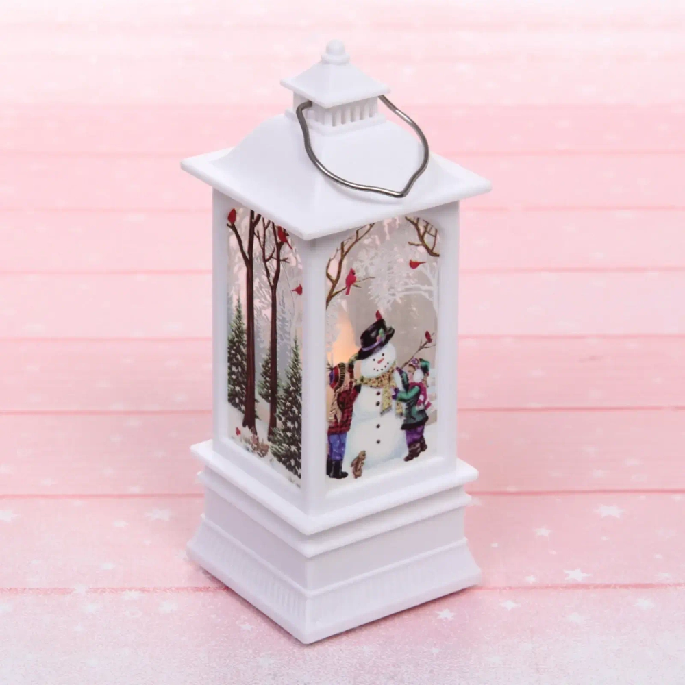 Сувенир с подсветкой «Снеговичок» 12*5,5 см, белый