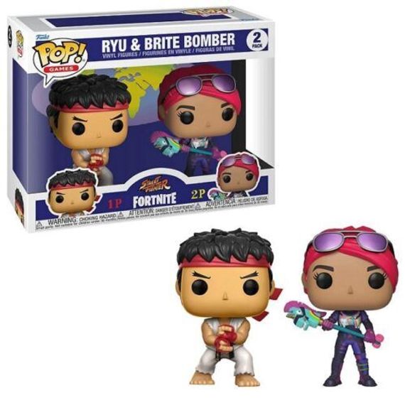 Funko Pop!  Games: Fortnite- 2PK Ryu &amp; Brite Bomber