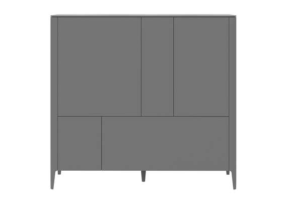 Шкаф Type 3 двери 2 ящика высота 135 см (серый)