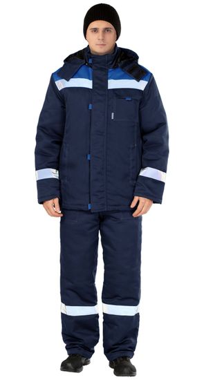 Костюм зимний"Тимбер РФ" брюки (т.синий/василек)