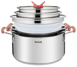 Набор посуды Tefal Opti'Space 13 предметов 2,1/3/5,2л 18/20/24см G720SD74