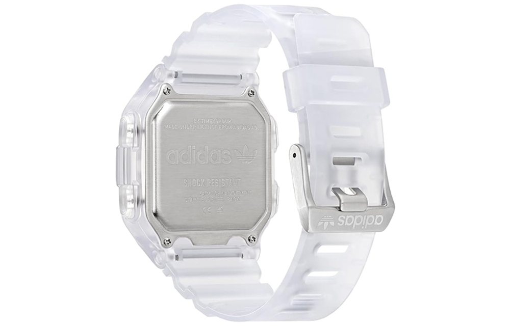 Adidas Originals STREET Wrist Watch Electronic Movement Resin Strap 47mm Black Dial Unisex 50m Water Resistant