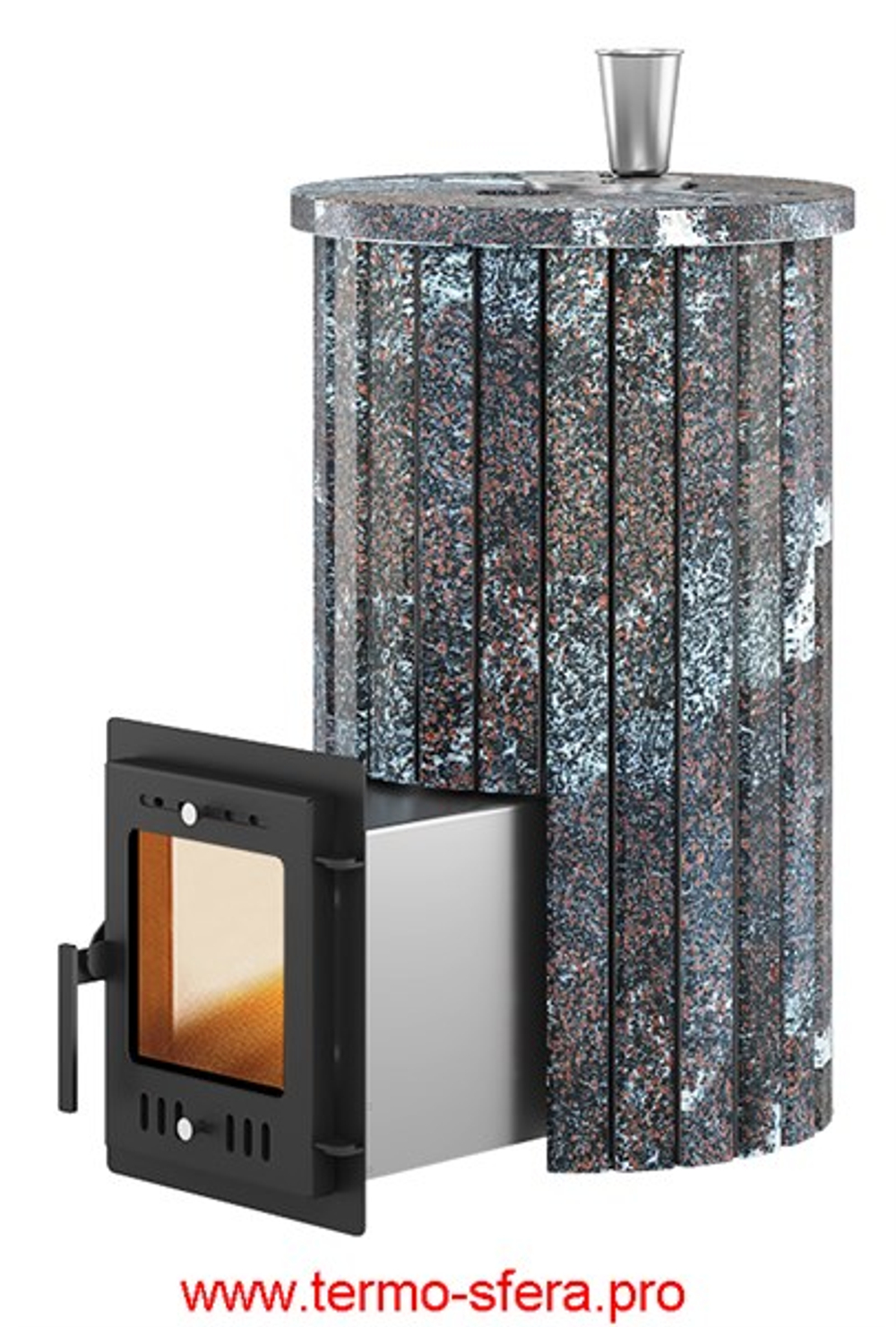 Печь для бани Эверест "Steam Master 24 INOX" Ламель Амфиболит, S-20