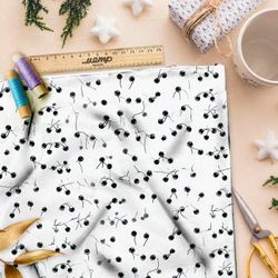 Ткань премиум габардин фантазия на тему горошин