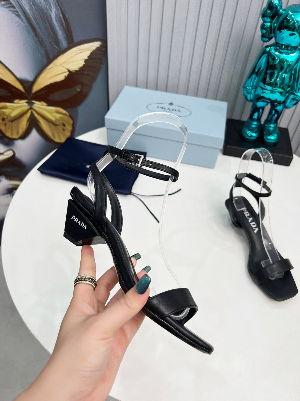 Prada Satin Sandals