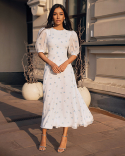 Платье Sabrina flower blue