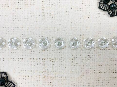 Тесьма со стразами, ш. 1,5 см