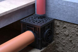 Дождеприемник пластиковый 300*300 в сборе с решеткой пластиковой, класс А