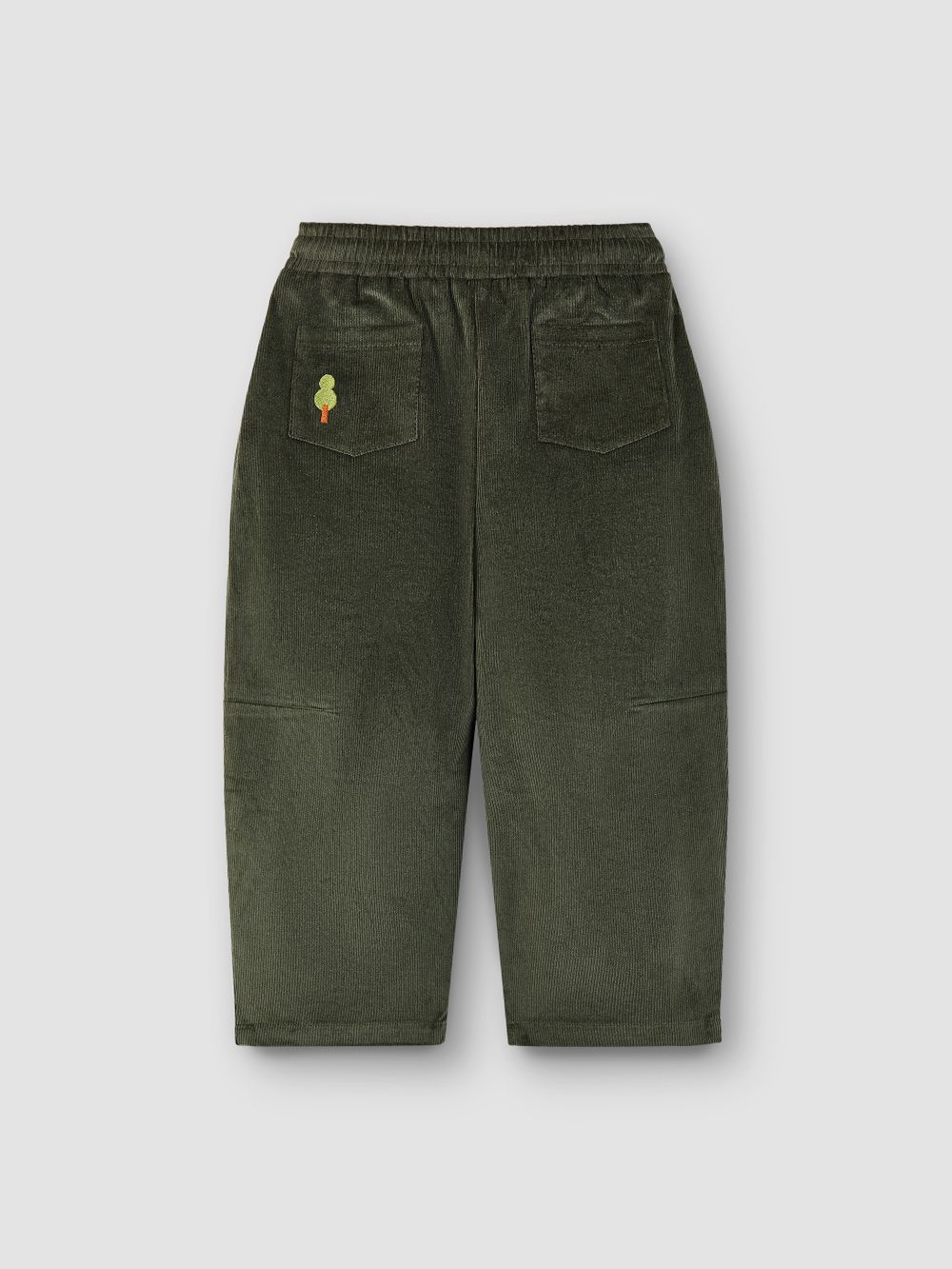 Широкие брюки хаки с вышивкой ЛЕС